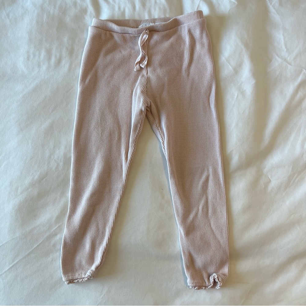 Zara girls waffle knit leggings
